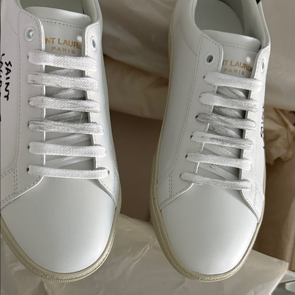 Saint Laurent White and Black Sneakers - Picture 13 of 15